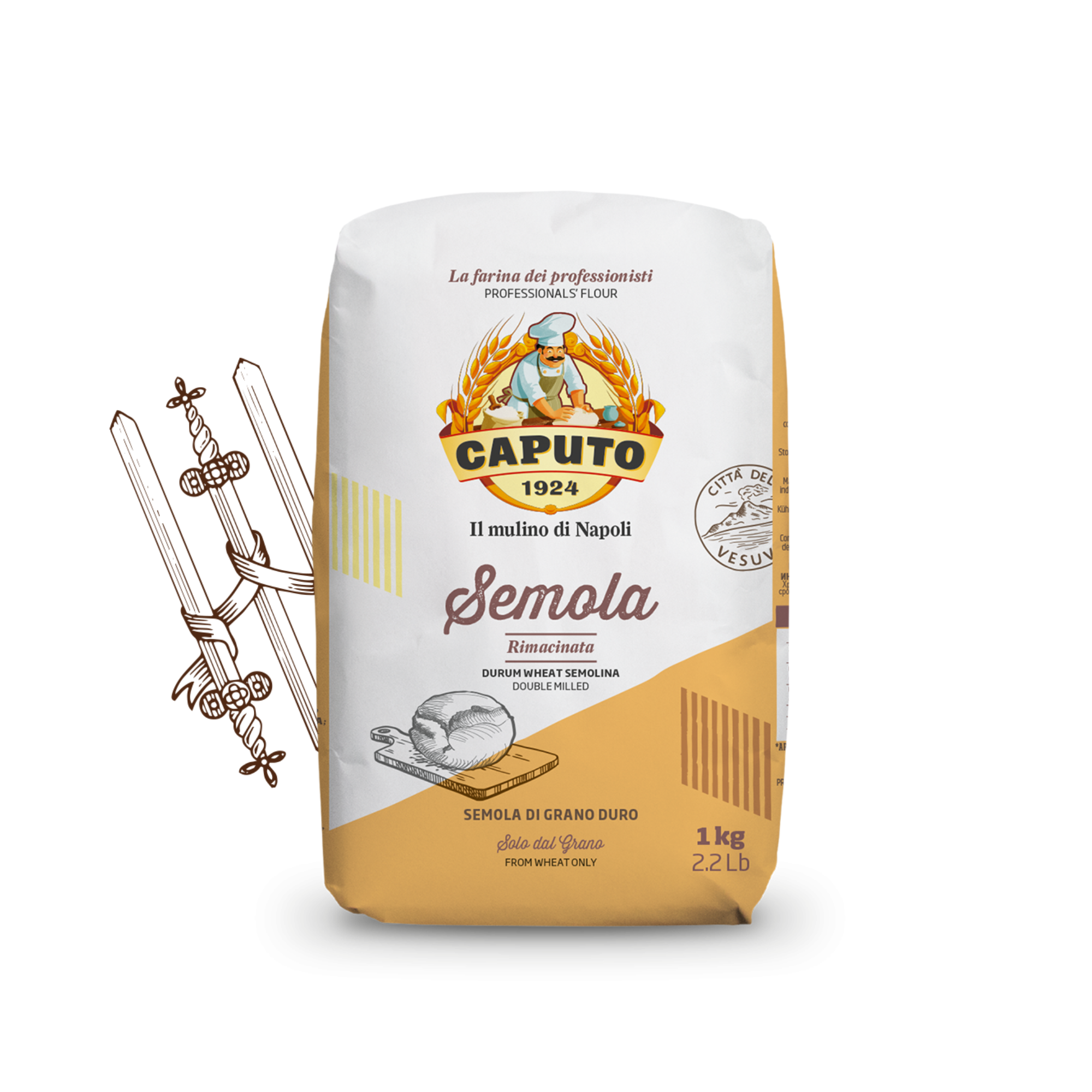Mulino Caputo Semola Rimacinata di Grano Duro 1 Kg
