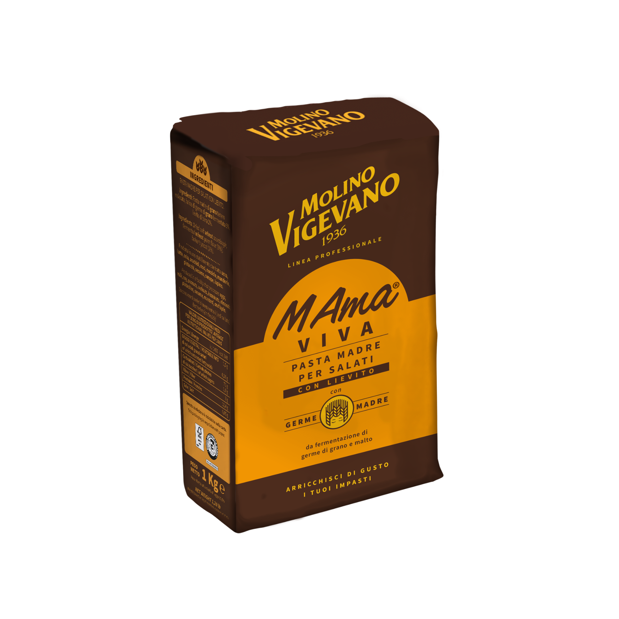 Molino Vigevano M’Ama Viva – Lievito Madre Secco con Lievito di Birra 1kg