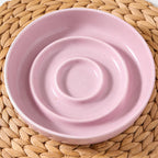 Ceramiczna miska spowalniająca jedzenie | Miska-łamigłówka ze spiralą | Miska zapobiegająca łapczywemu jedzeniu dla psów i kotów | Miska wspierająca zdrowie zwierząt