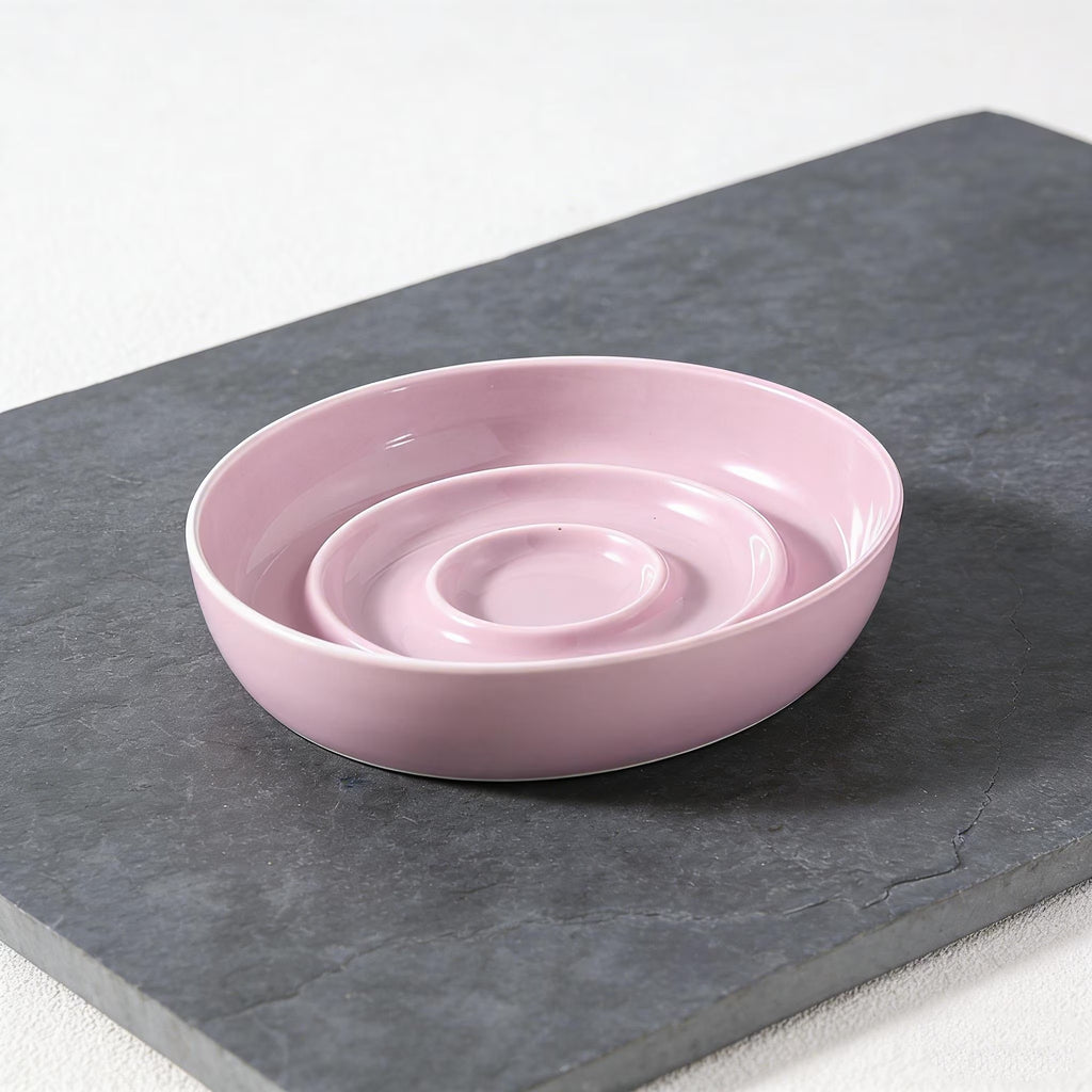 Ceramiczna miska spowalniająca jedzenie | Miska-łamigłówka ze spiralą | Miska zapobiegająca łapczywemu jedzeniu dla psów i kotów | Miska wspierająca zdrowie zwierząt